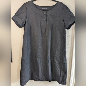 GAP Babydoll Shift Dress Size 12 Wool Blend Charcoal Gray Excellent Condition